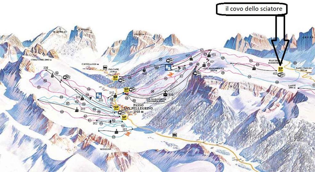 Il Covo Dello Sciatore Falcade Ngoại thất bức ảnh